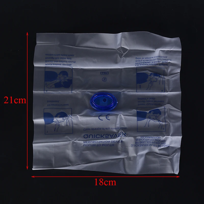 1pcs Disposable Mouth To Mouth CPR Breathing Mask Breathing Mask Respirator CPR Emergency One-way Valve