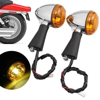 

Motorcycle Rear Amber LED Turn Signal Lights For Indian Scout sixty BOBBER 2014-2020