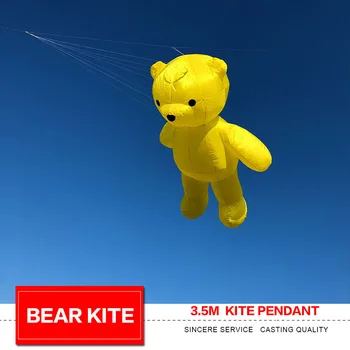 bear kite 3.5m  pendant soft inflatable kite for audlts 3D solid outdoor fun toys kite festival show kite 1