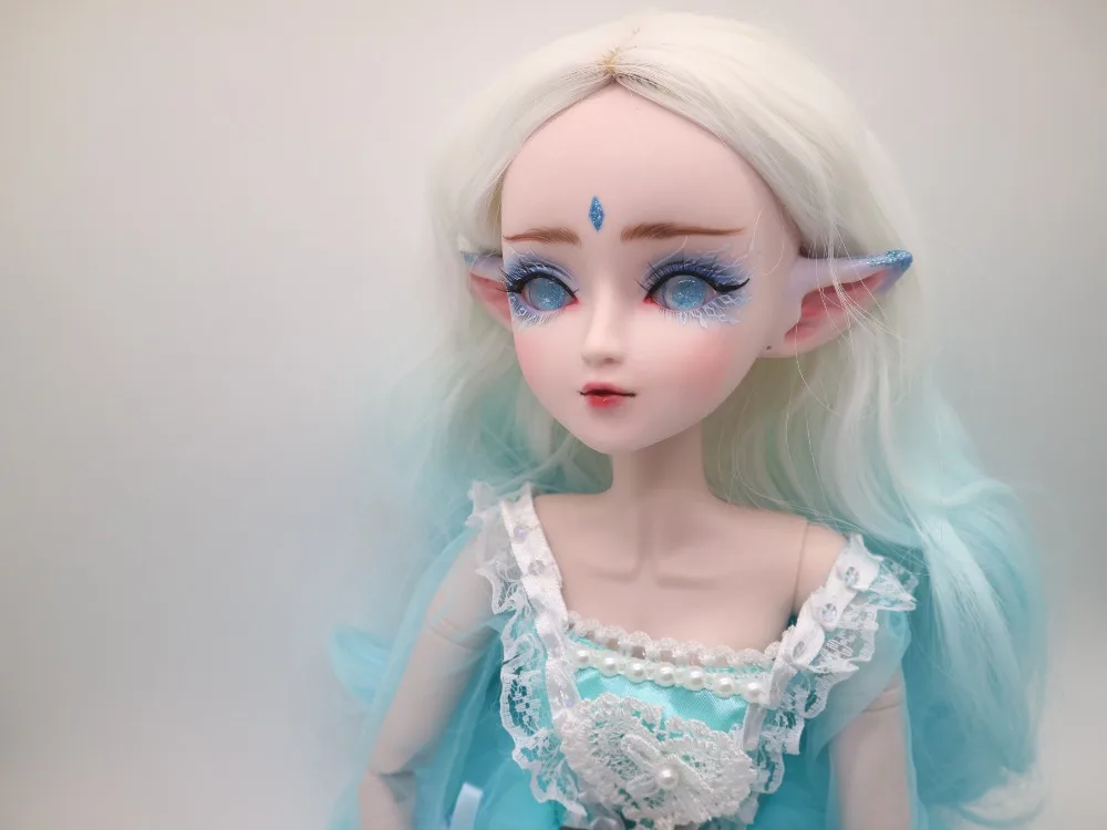 Индивидуальные BJD куклы эльф кукла DIY пластиковая кукла 24 шарнира шарнирная кукла 58 см