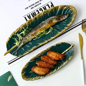 

Ceramic Plate Fruit Dishes Dessert Serving Tray Nuts Snacks Tea Tray Sushi Plates Jewelry Storage Trays Tableware Home Decor