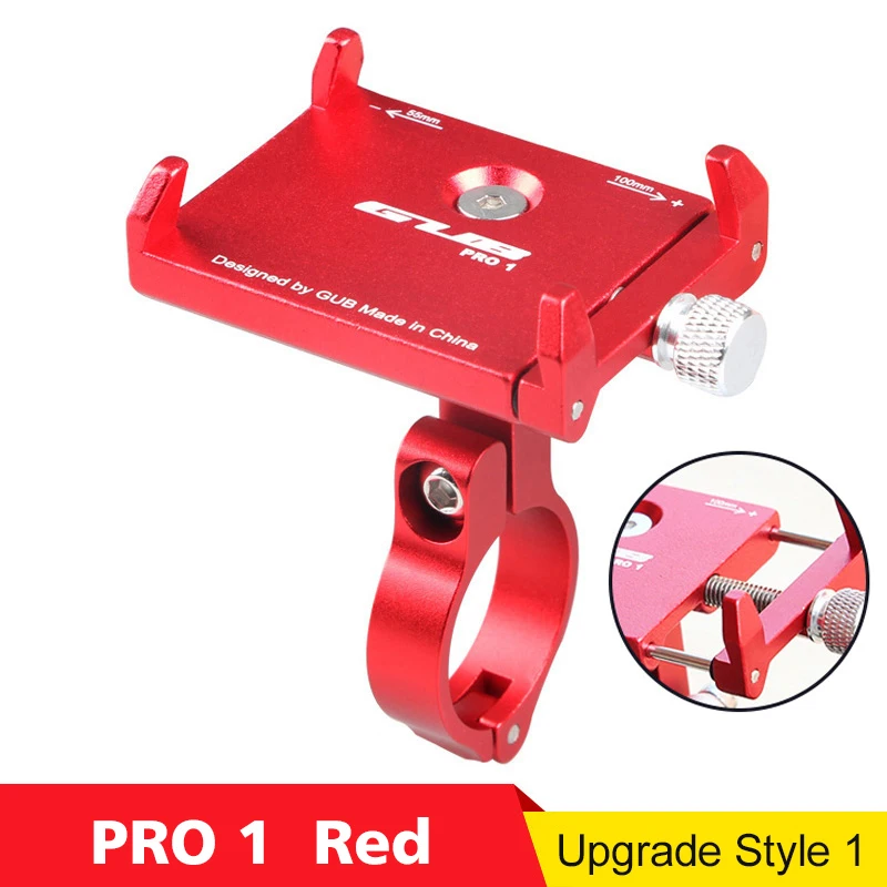 GUB алюминиевый держатель для телефона для велосипеда MTB дорожный велосипед держатель для телефона для мотоцикла USB Поддержка питания руль зажим подставка для 3," до 7,5" - Цвет: Pro 1-Red