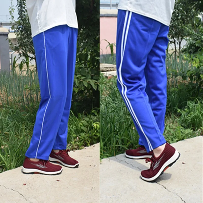 

Royal Blue School Uniform Pants White Edge Athletic Pants Uniform Pants Two Bars Junior High School Students School Pants Spring