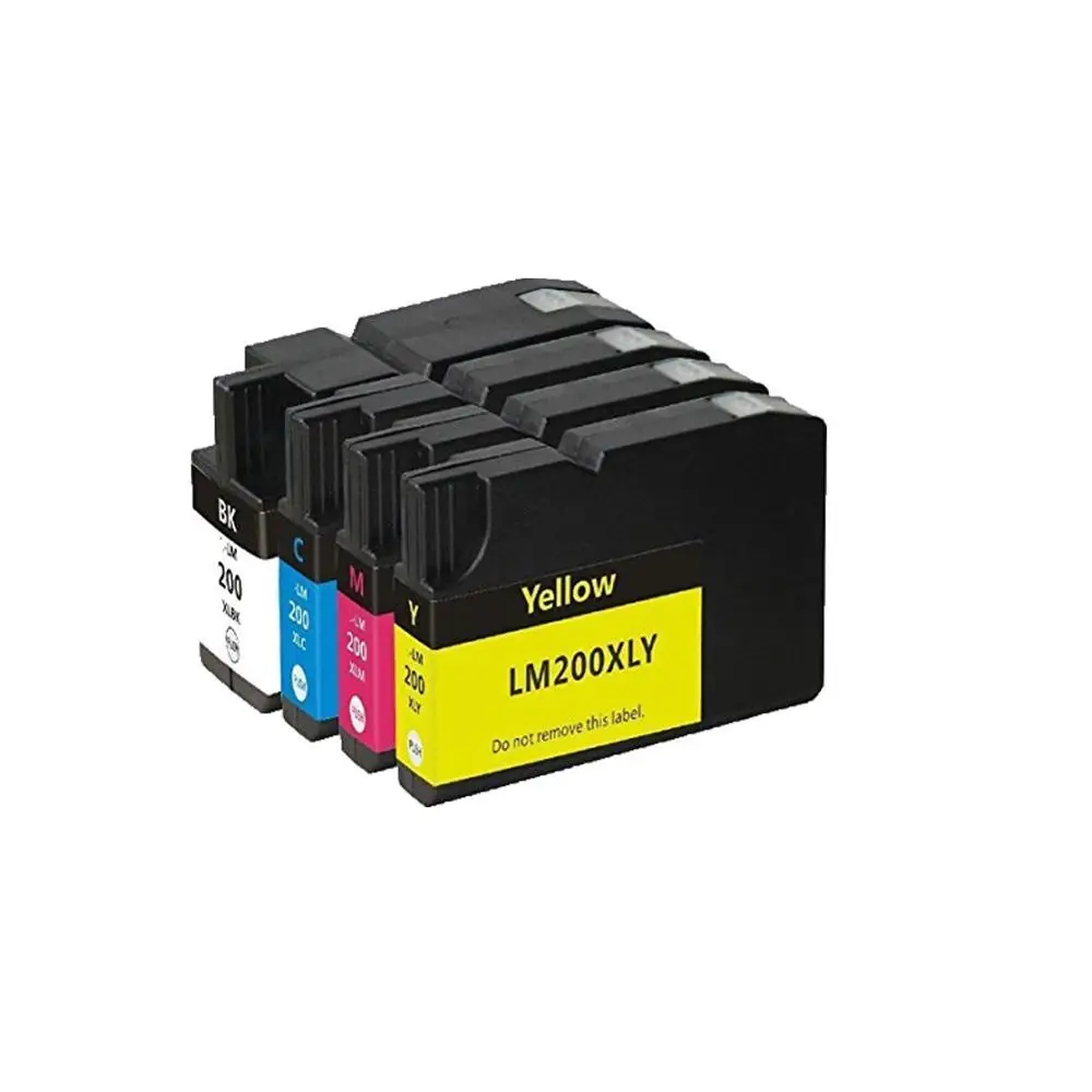 LM200XL 8 шт. 2b+ 2c+ 2m+ 2y, перезаправляемый картридж с чернилами для Lexmark OfficeEdge Pro4000c Pro4000 Pro5500 Pro5500t