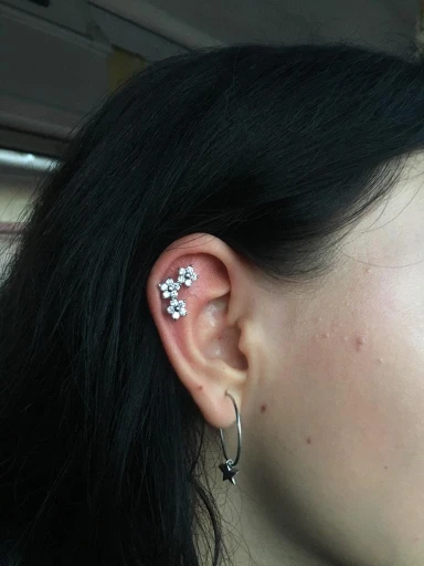 Модные женские пирсинг для хрящевой части уха Tragus спиральные пирсинг 16 калибра титановая губная серьга шпильки Женские Украшения для тела