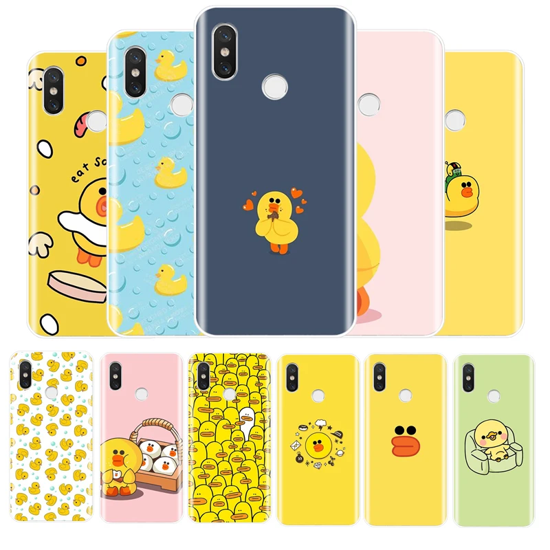 Милый мягкий силиконовый чехол с маленькой желтой уткой для телефона Redmi 4 5 5A 6A 6pro