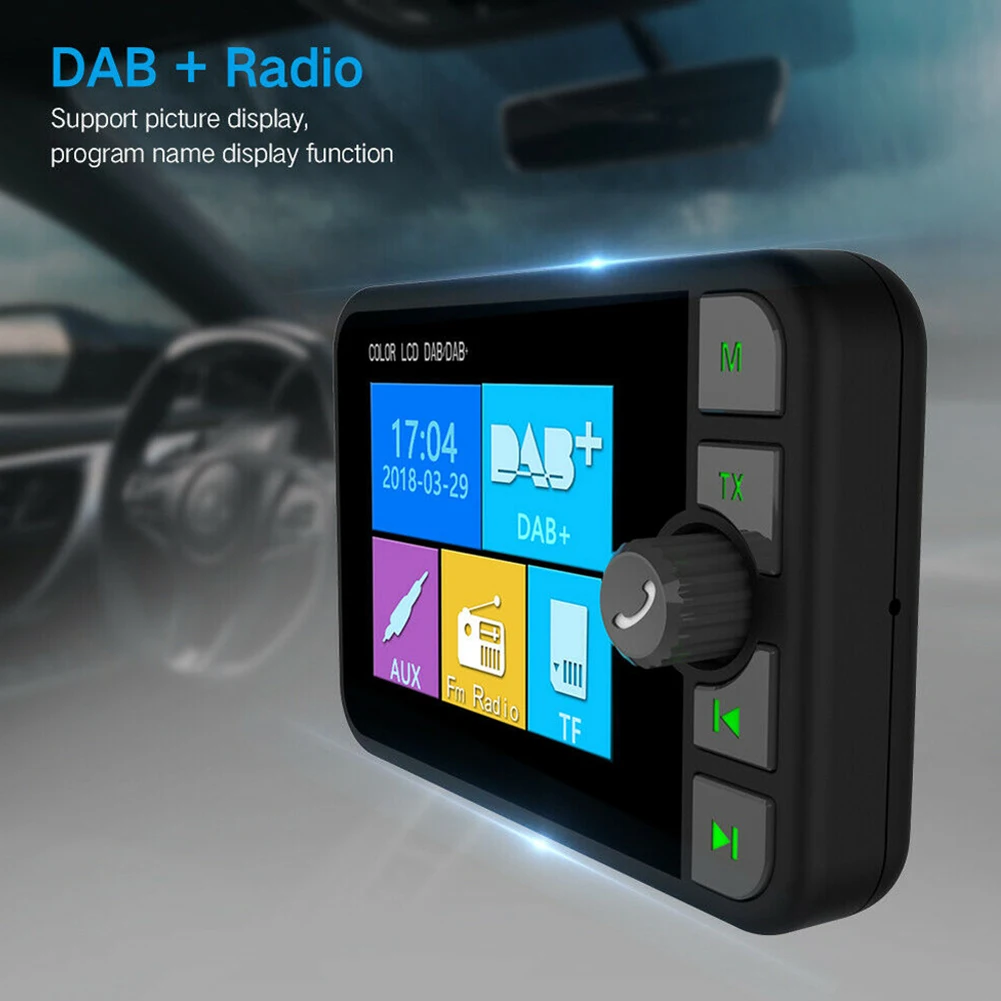 Автомобильный DAB адаптер для автомобильного радио тюнер fm-трансмиттер с USB AUX BT музыкальный приемник Bluetooth Магнитный цветной экран цифровой fm-передатчик