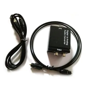 

Digital Optical Coax Toslink to Analog Audio Converter / Coaxial or Toslink Digital Audio Signals to Analog L / R Audio
