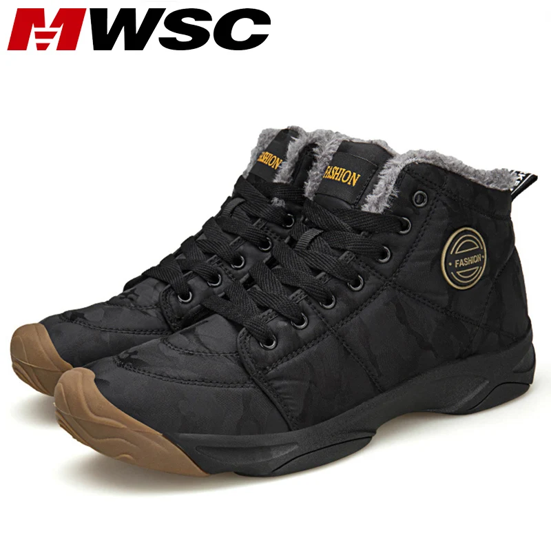 MWSC/большие размеры Мужские Зимние ботильоны водонепроницаемые ботинки оксфорды