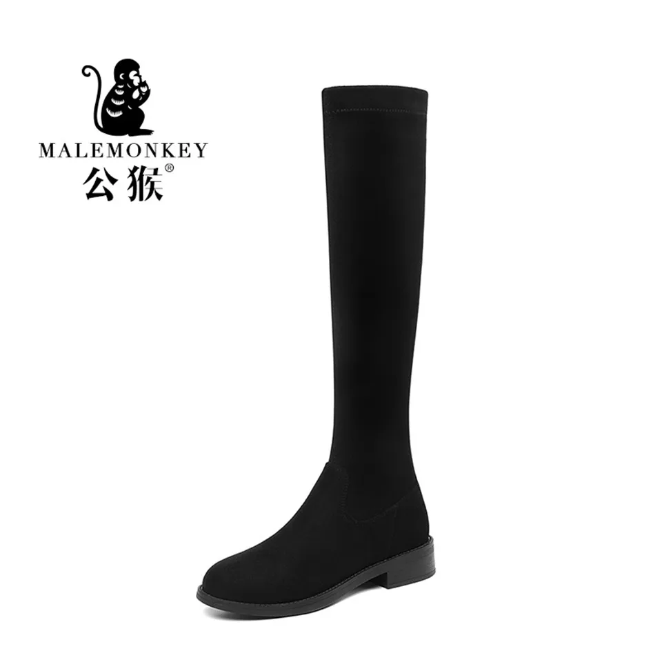 MALEMONKEY/Роскошные брендовые дизайнерские туфли; Новинка года; модная женская обувь; Цвет Черный; удобная мягкая резиновая обувь для верховой езды
