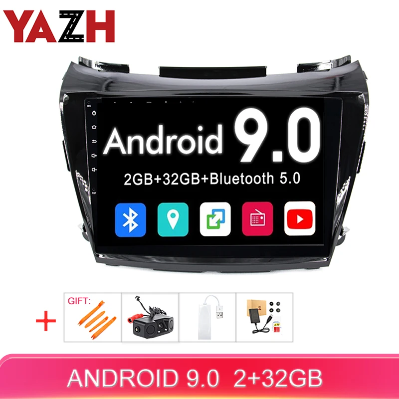 Автомобильный мультимедийный проигрыватель YAZH Android 9 0 для Nissan Murano 2015 2016 2017 2018 2019