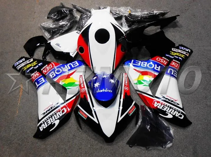 Инжекционного метода литья) ABS полные комплекты обтекателей Подходит для Honda CBR1000RR 08-11 2008 2009 2010 2011 CBR1000 Обтекатели EUROBET