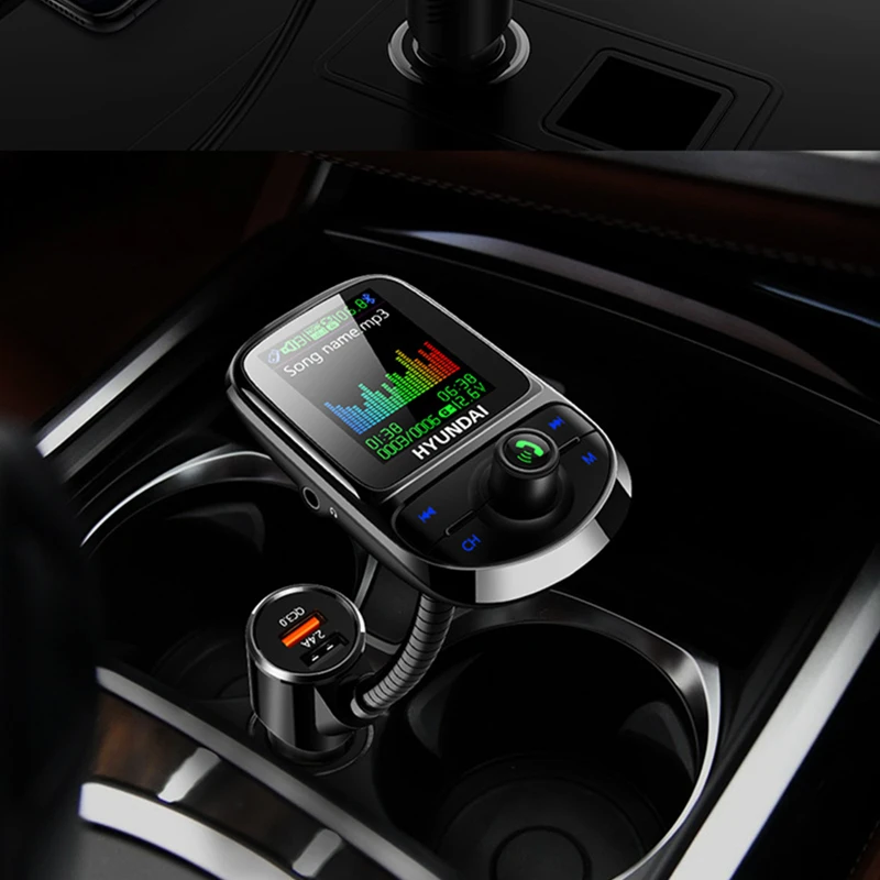 C85 Автомобильный mp3 Bluetooth плеер Многофункциональный QC3.0 автомобильное зарядное устройство большой цветной экран автомобильный fm запуск mp3