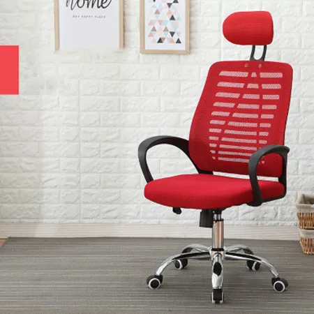 red Удобное компьютерное игровое кресло с высокой спинкой, домашнее офисное собрание стульев, студенческое подголовник, игровое сиденье, решетчатое вращающееся кресло - Цвет: red