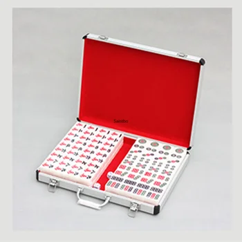 

Genuine High-end Mahjong Brand Household Hand Rub Crystal Jade Mahjong Medium and Large 40mm 42mm 44mm