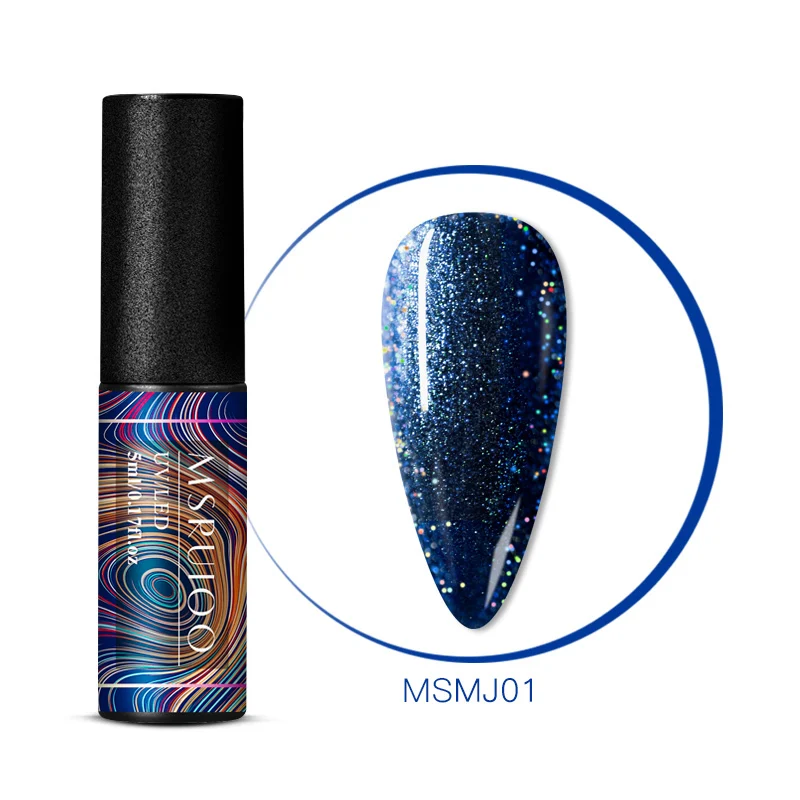 MSRUIOO, 5 мл, цвет, Ультрафиолетовый гель с блестками, матовое покрытие, полуперманентный лак для ногтей, лак для ногтей, инструмент для маникюра - Цвет: S08421