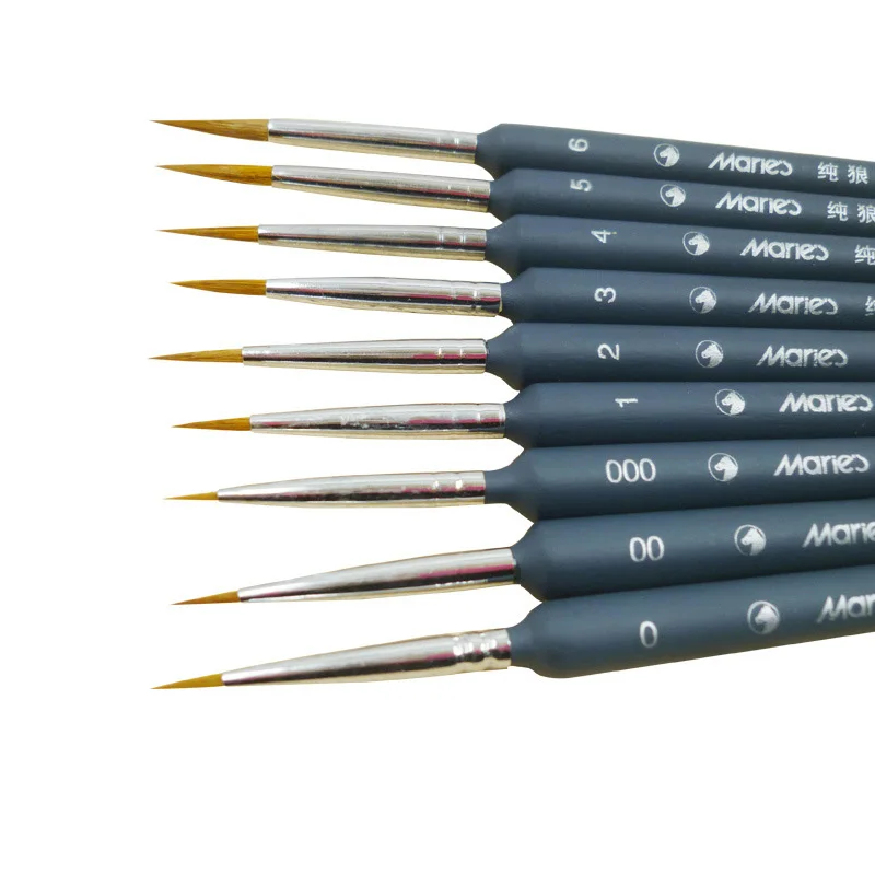 Number Painting Brush Miniature Paint Brush Set Professional Nylon