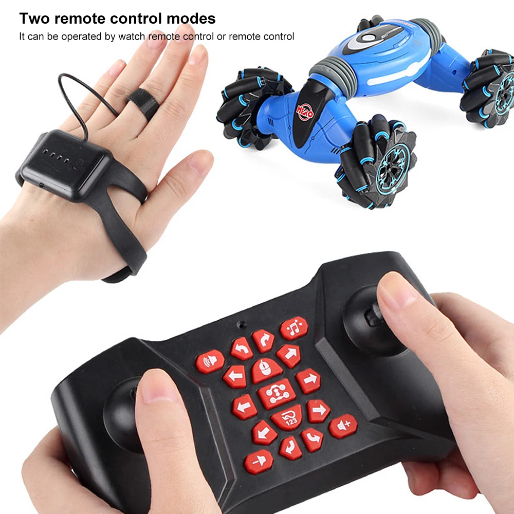 

CYSINCOS Remote Control Function Double-sided Tumble Stunt Car Watch Gesture Sensing RC Climbing Car Kids Toys Off-Road Vehicle