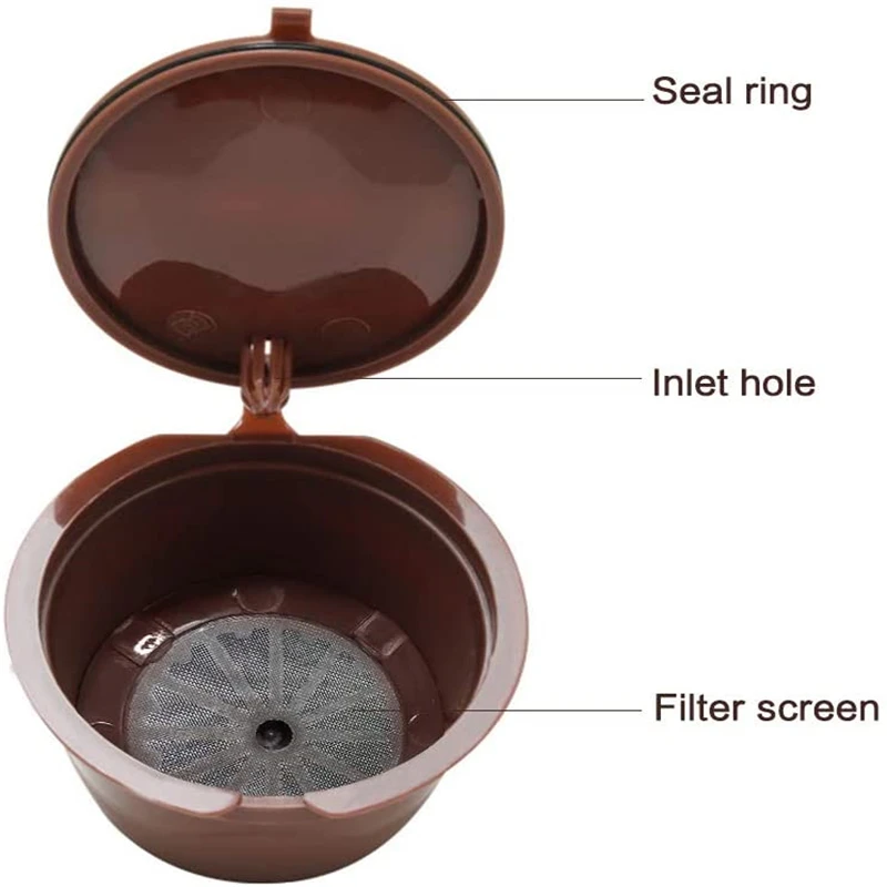 Refillable Coffee Capsule for Dolce Gusto Machine with Spoon&Cleaning Brush