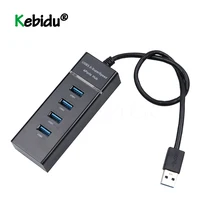 Портативный 4 Порты высокое Скорость концентраторы Hi-Скорость 4 Порты и разъёмы USB 3,0 Multi HUB разветвитель расширения для настольных ПК ноутбук адаптер переменного тока usb-хаб