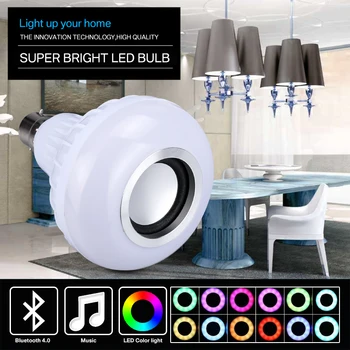 

Smart Wireless Bluetooth Bulb ampoule led lamp E27 220V RGB night Light Bulb with remote control for home spotlight music lamp