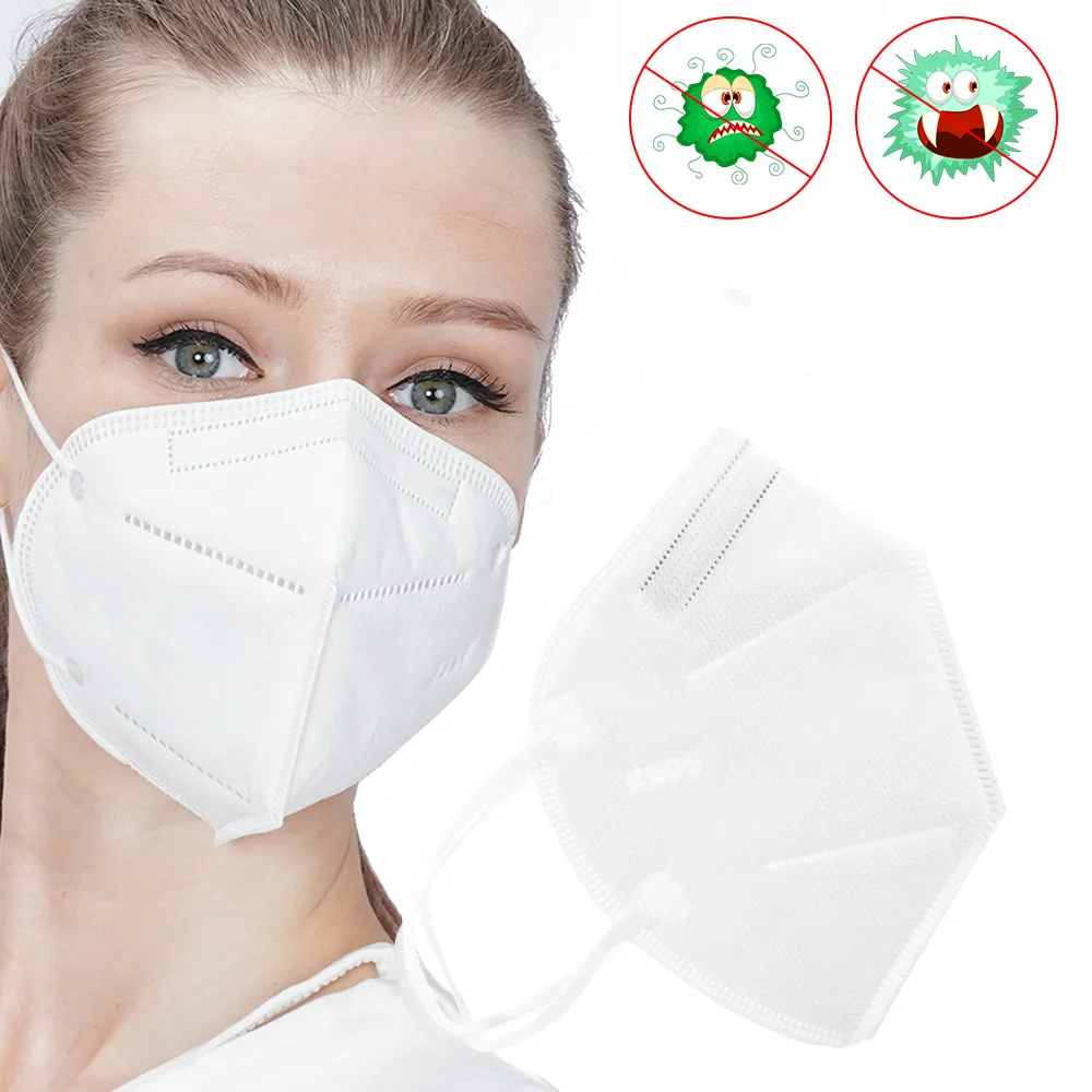 

10 PCS Mask Respirator KN95 N95 Medical Face Mouth Mask 95% Filtration Anti Dust Protective Mask Filter Same Grade FFP2 KF94