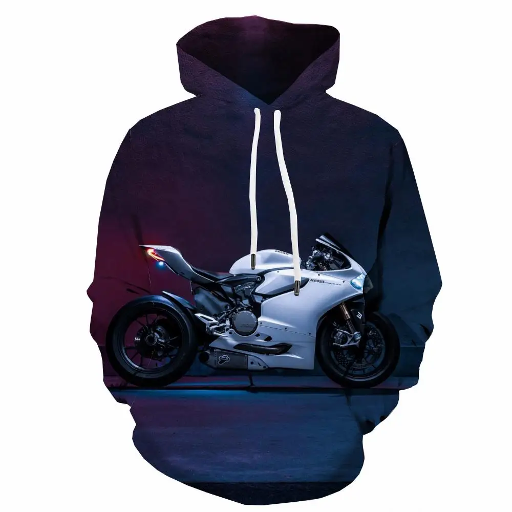 

3d Hoodies Motorcycle Hoodie Men Hip Hop Sweatshirt Printed Gothic Hooded Casual Rock 3d Printed Long Sleeve Funny Autumn New