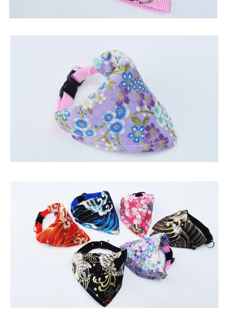 Dog Scarf Customizable-Accessories Cat Scarf Dog Collar Printed And Wind Neck Ring Pet's Saliva Towel Triangular Binder