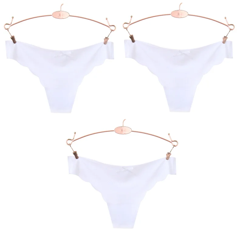 3pcs/lot Seamless Ladies Thong Low Waist Women Sexy G String Solid Underwear Panties Wholesale Lots Bulk 20 - Цвет: 13