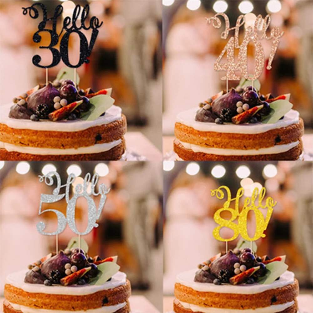 Décoration de gâteau à la main, décoration de fête d'anniversaire