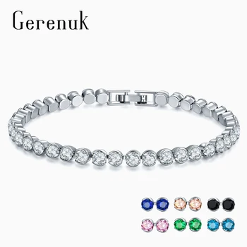 

Gerenuk CZ Colorful Round Friends Bracelets & Bangles Cubic Zirconia Bracelets for Women Cute Friends Gifts Accessories GUB0175