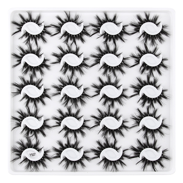 16/20 Pairs Soft 3D Mink Lashes Faux Thick Natural Long False Eyelashes Cosmetic Makeup Tool Extension Eye Lashes