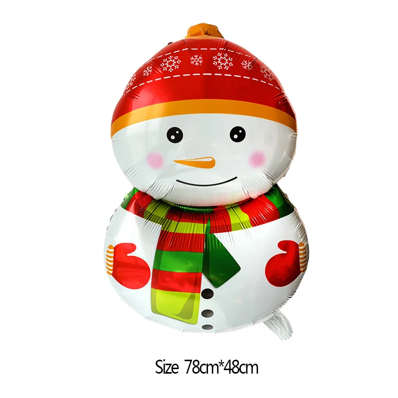 Алюминиевая фольга Снеговик Санта Клаус Рождественская елка Лось конфеты форма Счастливого Рождества Гелиевый шар для Новогоднего декора рождественской вечеринки - Цвет: B05 Snowman