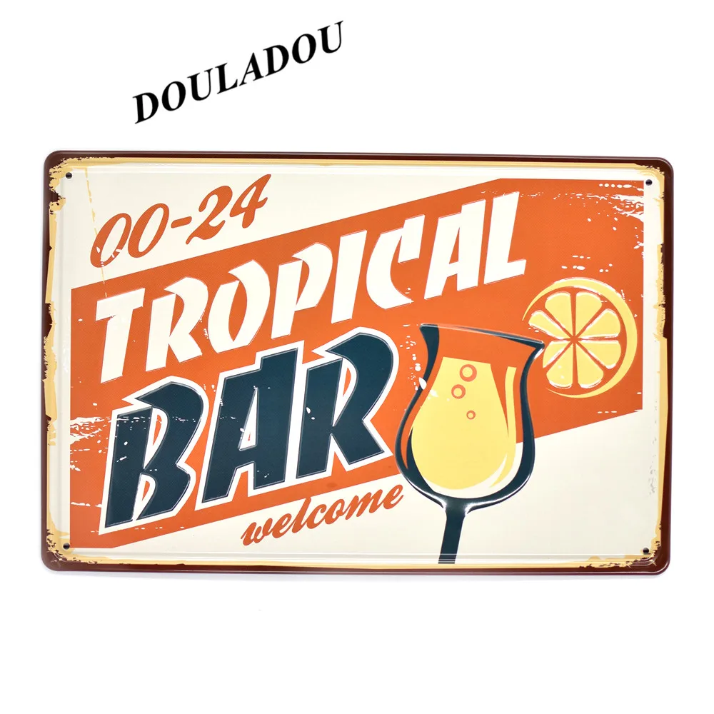 [Douladou] Mojito Martini Margarita винтажная металлическая жестяная вывеска Паб Бар потертый шик домашний Декор Ретро пивная табличка плакат 30*20 см