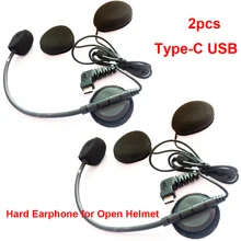 Микрофон USB Type-C, динамик для мотоцикла, Bluetooth, внутренняя связь, для шлема, шлема, закрытого на все лицо, с функцией подключения к шлему