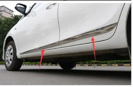 Применяется только для 14-18 Toyota Yaris l body moulding специальное модифицированное формование дверных панелей