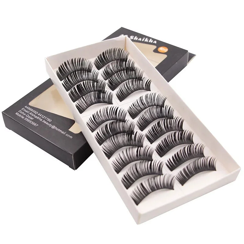 Shidi Prime плотно сценические ресницы натуральные красивые ресницы 10-Pack
