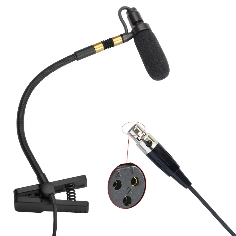 IM-20 3 Pin 4 Pin Mini XLR Plug 3,5 мм разъем музыкальный инструмент микрофон всенаправленного типа Sax микрофон - Цвет: 3 Pin Mini XLR