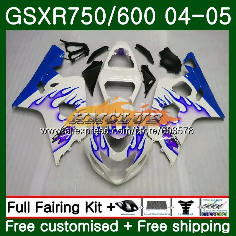 Средства ухода за кожей для SUZUKI GSXR 750 K4 GSXR 600 GSX-R600 04 05 5CL. 153 GSXR-600 GSX R750 GSXR600 04 GSXR750 2004 2005 обтекатель Топ Пламя - Цвет: No. 1