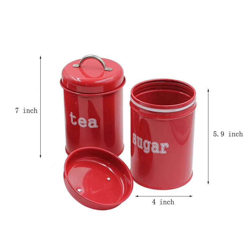 red coffee container