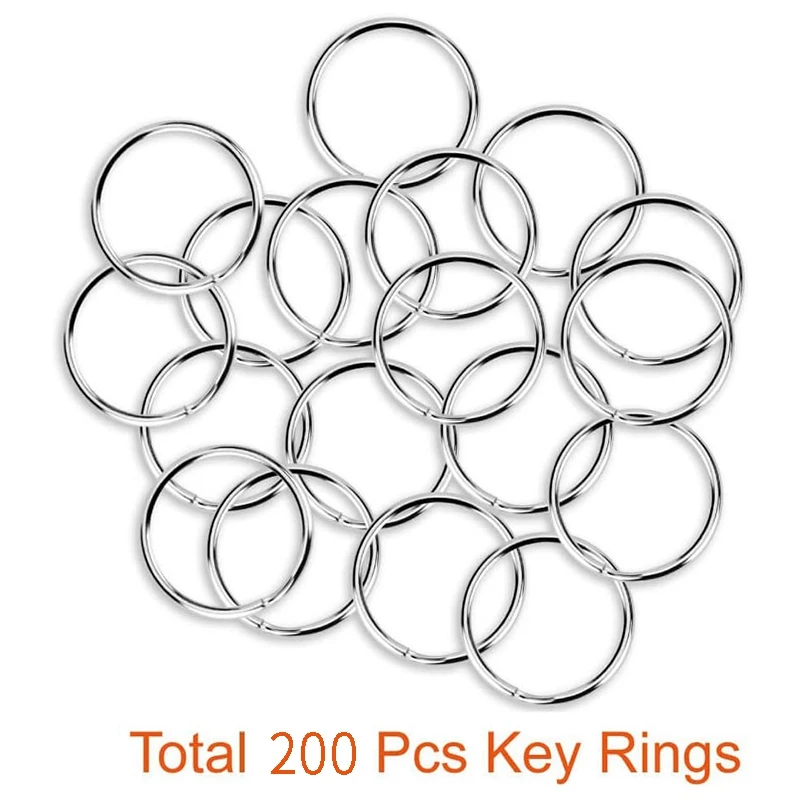 200 шт маленькое кольцо для ключей круглые металлические Сплит Кольца домашних
