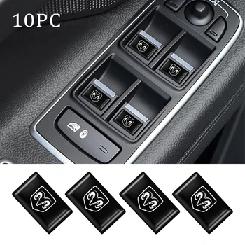 

10PCS Epoxy 3D Car Styling Emblem Badge Sticker Decals For Dodge Caliber Ram 1500 Caravan Charger Grand Journey Car Accessories