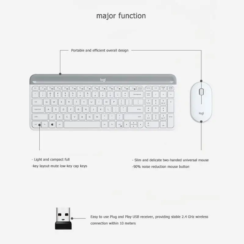 Мышь для клавиатуры lotech MK470 Combo Беспроводная USB Nano 2,4 GHz 1000 dpi оптическая 108 клавиша клавиатура и мышь комплект