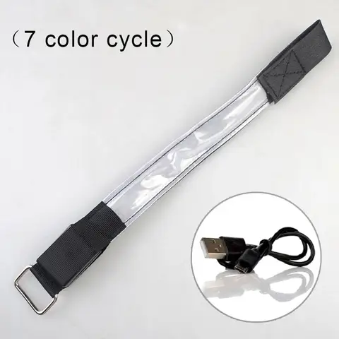 Luminous Armband USB Rechargeable Running Refective Bands Cycling Gear Night Safety Band for Joggers Bikers Walkers Concerts
