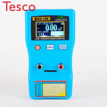 

High Precision Capacitance Analyser MEC-100 Digital Display Automatic Range Electrolytic Capacitance ESR Meter Capacitance Meter