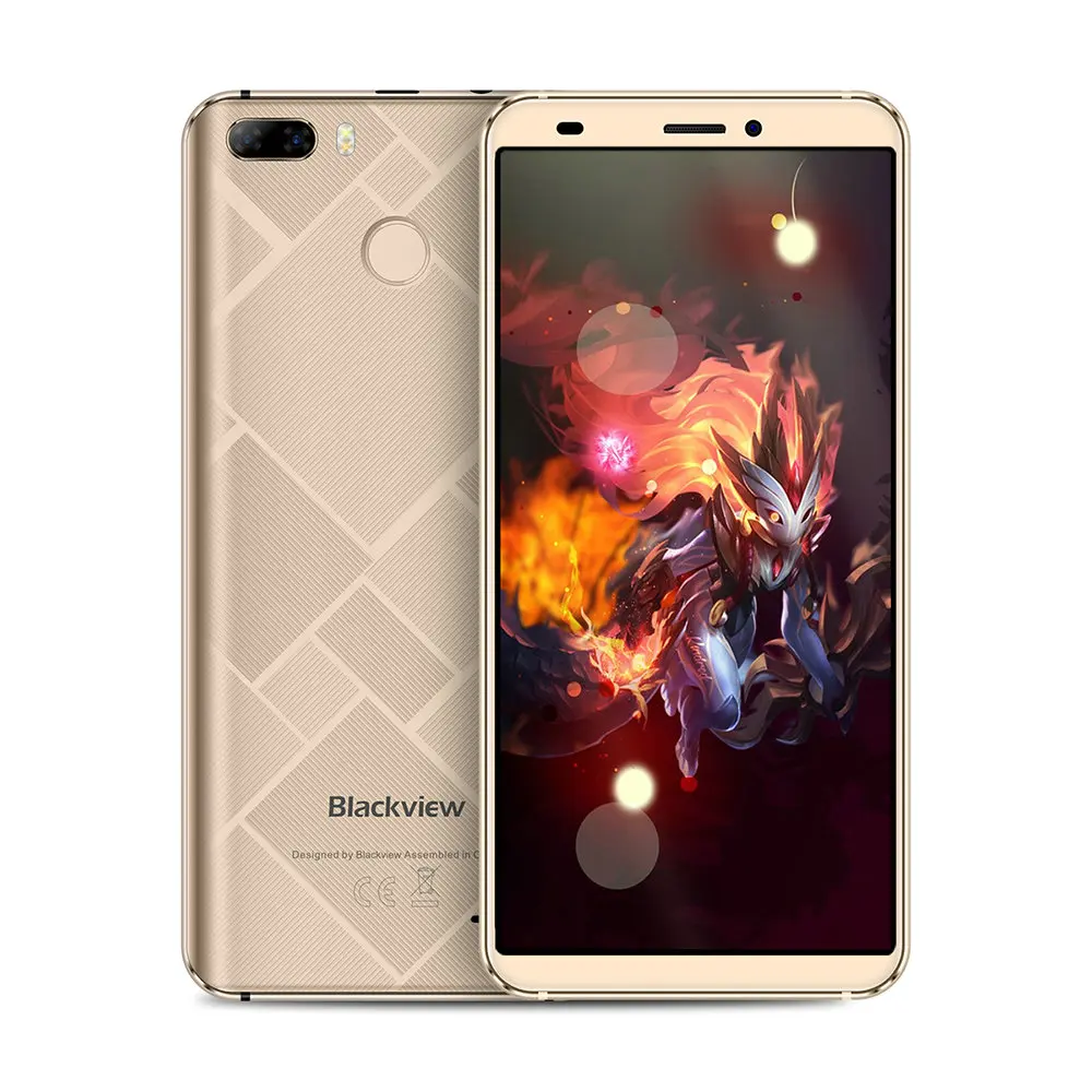 S6 Gold Blackview S6 мобильный телефон 4180 мАч 5,7 дюймов HD+ Sceen мобильный телефон 2 Гб+ 16 Гб четырехъядерный Android 7,0 двойная задняя камера смартфон - Цвет: S6 Gold