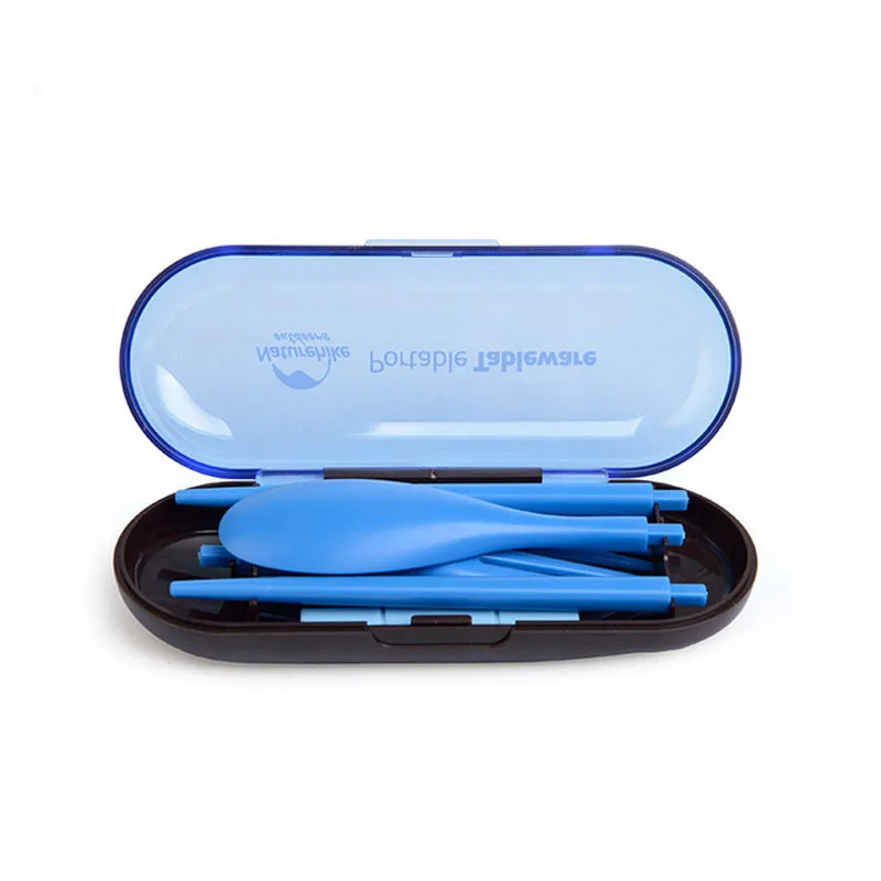 Экологическая коробка для столовых приборов, складная ложка, вилка, палочки для еды, набор для кемпинга, кемпинга, путешествий, переносные столовые приборы для детей и взрослых, подарок на год