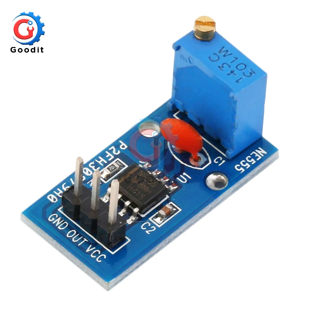 Ne555 Adjustable Resistance Frequency Pulse Generator Module Single