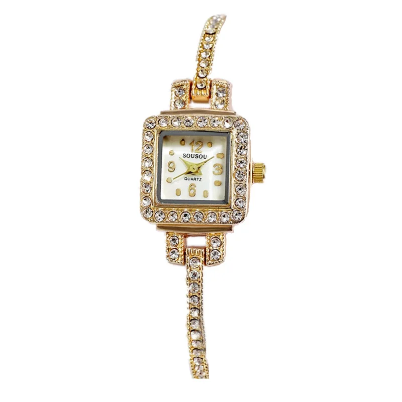 

The New Bracelet-style Small Square Watch Ladies Fashion Small Dial Watch Luxury Ladies Bracelet Quartz Watch Relojes Para Mujer