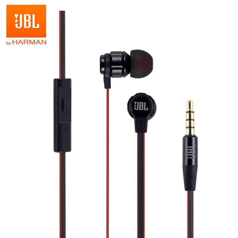 Оригинальные стереонаушники JBL T180A с разъемом 3 5 мм проводные спортивные